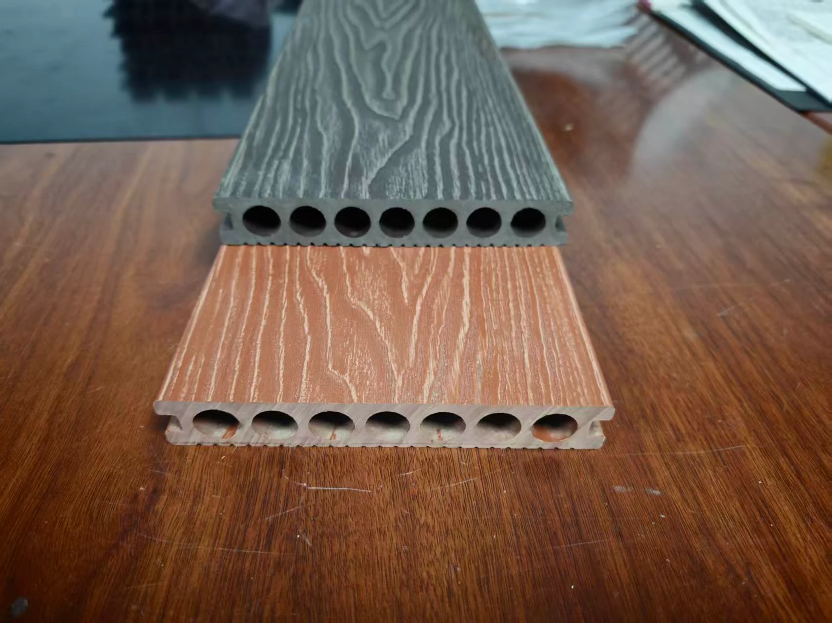 Actual hollow decking cross-section